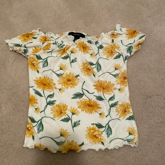 Forever 21 sunflower top - Picture 1 of 1